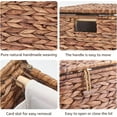 thumbnail image 5 of Laundry Hamper with Lid, Clothes Hamper with Removable Liner Bag, Wicker Laundry Basket, Heightened Feet, Rattan Natural Handwoven Water Hyacinth Foldable Laundry Basket, 5 of 12