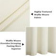 thumbnail image 3 of 3 Pieces Tier Curtain Valance Set, Waffle Weave Textured Rod Pocket Curtain Valance, 3 of 8
