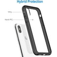 thumbnail image 3 of JETech Case for iPhone Xs and iPhone X, Shock-Absorption Bumper Cover, Anti-Scratch Clear Back, Black, 3 of 5