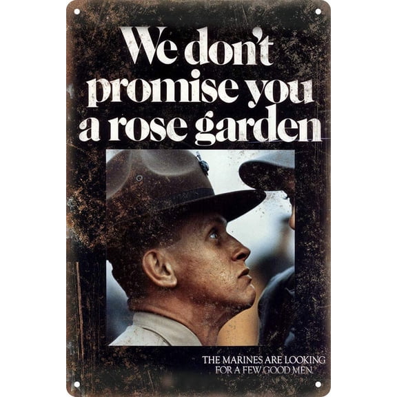 8 x 12 in Metal Tin Sign - Vintage We Don’T Promise You A Rose Garden Recruitment Aluminium Metal Tin Sign 8x12 Inch Home Poster Bar Pub Decor