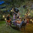 thumbnail image 4 of 3 piezas de linternas solares luces colgantes al aire libre luces de decoración de jardín con 30 ledes lámparas decorativas impermeables para luces traseras de Patio (blanco cálido) Afortunado Sencillez, 4 of 5