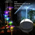 thumbnail image 2 of AMERTEER Solar Butterfly Wind Chimes, Waterproof Color Changing Solar Wind Chime Outdoor Bell Butterfly LED Solar Lights, Gifts for Mom Grandma Birthday Night Party Home Yard Garden Hanging Decoration, 2 of 7