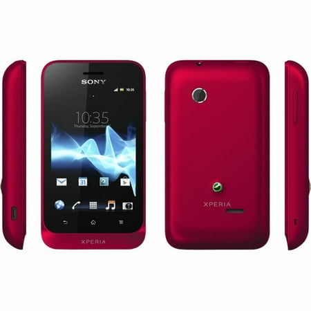 Sony Mobile Sony Xperia tipo 2.90 GB Smartphone, 3.2" LCD480 x 320, Android 4.0 Ice Cream Sandwich, 3G, Red