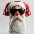 thumbnail image 3 of FDGIU Men's Christmas Graphic Tee - Funny Graffiti Print Crewneck Short Sleeve Regular Fit Holiday Novelty Top, 3 of 4