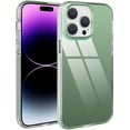 thumbnail image 2 of Compatible with iPhone 14 Pro Case Glossy Hard Electroplating Case Cute Women Girls Makeup Mirror Case Slim Soft Bumper Camera Lens Protection Screen Protector Shockproof Cover, Green, 2 of 6