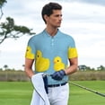 thumbnail image 3 of Fotbe Cute Ducky Camiseta Polo de Golf para Hombre con Estampado – Camisa Deportiva Transpirable con Cuello Abotonado-Small, 3 of 6