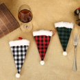 thumbnail image 5 of 6x sombrero de Papá Noel, soportes para cubiertos, bolsas de almacenamiento para vajilla, recuerdos de fiesta de Navidad, 5 of 5