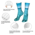 thumbnail image 3 of Fuzoiu Crystal Clear Ocean Waves Print Crew Socks,Casual Athletic Gym LightWeight Thin Socks,Casual Crew Socks for Men Woman,Calf Length Crew Socks, 3 of 7