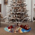 thumbnail image 4 of Rateoe Starry Sky Cloud Dog Pattern Christmas Tree Skirt with Ties , Christmas Tree Decorations, Farmhouse Christmas Decor Xmas Holiday Decorations-30", 4 of 6
