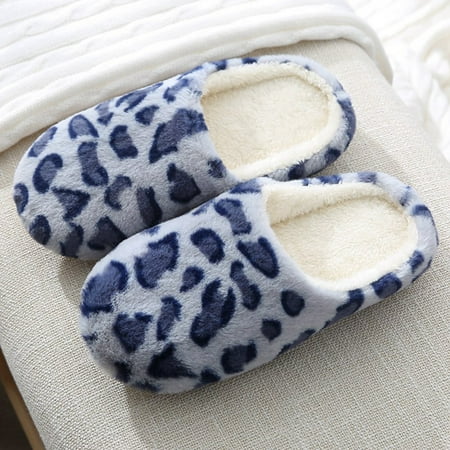 

Women Slippers Men Slippers Warm Slippers Leopard Fleece Slippers Non-Slip Soft Slippers Unisex Slippers Home Casual Slippers
