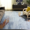 thumbnail image 4 of SAFAVIEH Tacoma Cymone Traditional Machine Washable Area Rug, Grey/Rust, 8' x 10', 4 of 14
