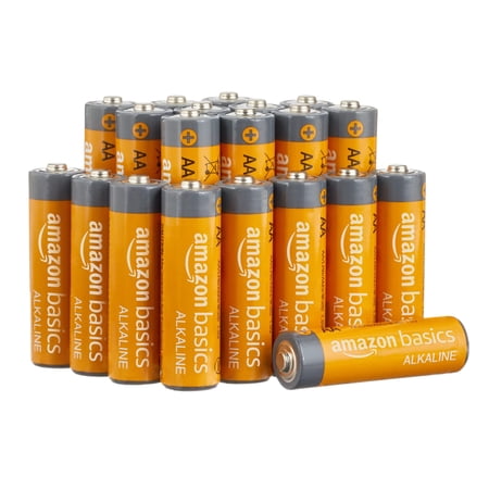 Basics 20-Pack AA Alkaline High-Performance Batteries, 1.5 Volt, 10-Year Shelf Life