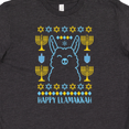 thumbnail image 4 of Inktastic Hannukkah Happy Llamakkah with Menorah Youth T-Shirt, 4 of 5