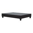 thumbnail image 1 of Pemberly Row Contemporary Wood & Fabric Twin Platform Bed Frame in Gray, 1 of 7
