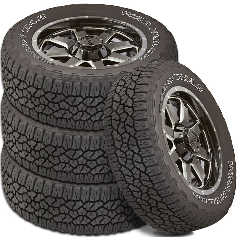 Set of 4 Goodyear Wrangler TrailRunner AT 255/70R17 112T OWL 55K Mile All  Terrain Tires 