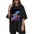 thumbnail image 4 of Plus Size Shirt for Women Black Tops for Women Short Sleeves Shirt for Women Mushroom2 T Shirt Crewneck Shirt for Women 2XL, 4 of 5
