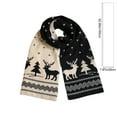 thumbnail image 4 of Gallickan Christmas Scarf, 63x8 Inch Reindeer Knitted Scarf, Warm Neck Warmer, Winter Wool Wrap, for Cold Weather and Holiday Fashion, Black, 4 of 6