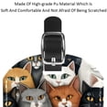 thumbnail image 4 of Square 2Pack PU Leather Cartoon Cat Cruise Luggage Tag with Privacy Cover and Name ID Tag for Travel Handbags Backpacks Luggage Tags, 4 of 6
