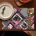 thumbnail image 5 of Pioneer Flower Floral Print Pattern Summer Placemats Table Placemats Set Of 4-Linen Kitchen Washable Placemats Table Mats 12x18 Inch Non-Slip Heat Resistant, 5 of 5