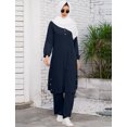thumbnail image 4 of IDOPIP Muslim Abaya Dress for Women Long Sleeve Maxi Modest Dresses Middle East Islamic Arabian Robe, 4 of 8