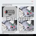 thumbnail image 3 of For Wall Mount Key Lock Box4 Position Combination Lock Boxblackgray, 3 of 3