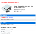 thumbnail image 2 of Relay - Compatible with 1969 - 1983 Ford E-100 Econoline 1970 1971 1972 1973 1974 1975 1976 1977 1978 1979 1980 1981 1982, 2 of 2