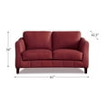 thumbnail image 5 of Hydeline Aria Top Grain Leather Loveseat, Cranberry Red, 5 of 5