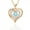 Lake Blue, variant on PERITANG Necklace For Women Rose Gold Heart Pendant Necklace With Moissanite