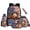 American Flag Baseball, variant on Crocodile School Backpack for Boys 8-10, 3rd-4th Grade, 17 Inch Lightweight Bookbag Set with Lunch Box, Water Bottle Sleeve, Pencil Case & Keychain, 5 Piece Back to School