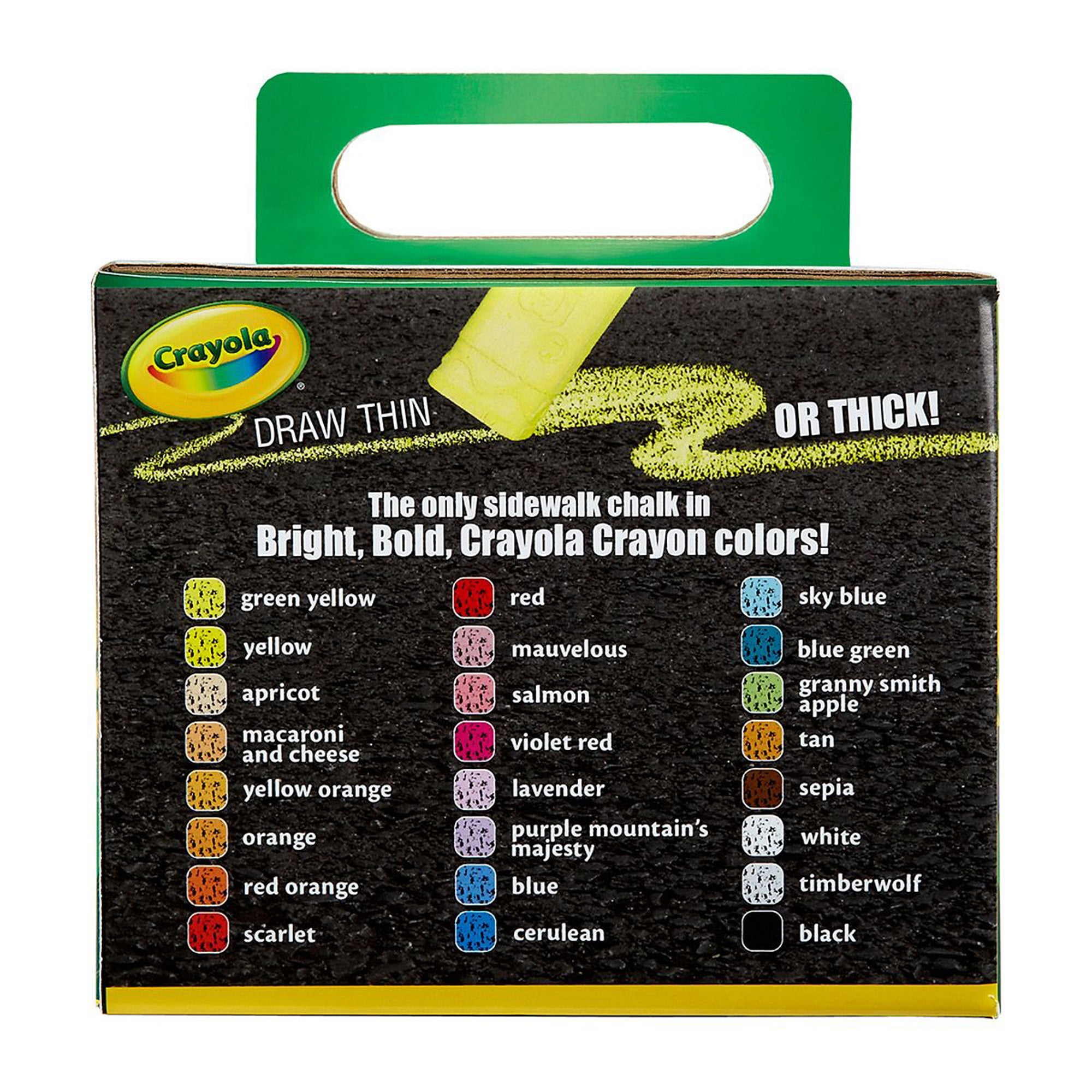 Crayola Washable Sidewalk Chalk, 24 Per Box, 4 Boxes