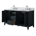 thumbnail image 3 of Vanity Art 60" Bathroom Vanity with Sinks and Engineered Marble Top, Freestanding Storage Cabinet with 2 Drawers, 2 Shelves and 1 Flip Down Tray, 3 of 9