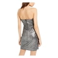 thumbnail image 2 of TEEZE ME Womens Silver Metallic Sleeveless Sweetheart Neckline Short Cocktail Body Con Dress 7\8, 2 of 4
