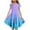 Blue, variant on Your-Sty Girls' Summer Dress Short Sleeve Ruffled Pockets Round Neck Printed Casual Outfit