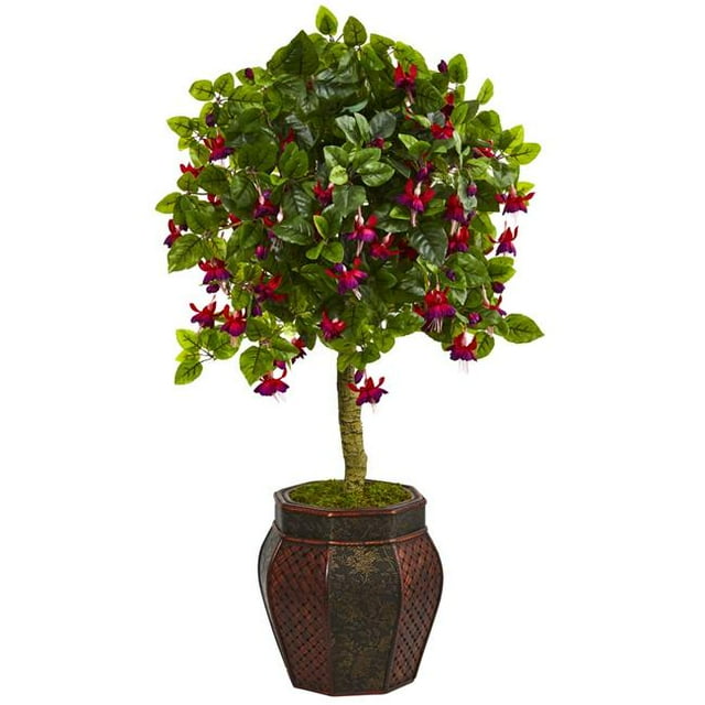 Nearly Natural 5895 44 in. Fuschia Artificial Tree in Decorative Planter