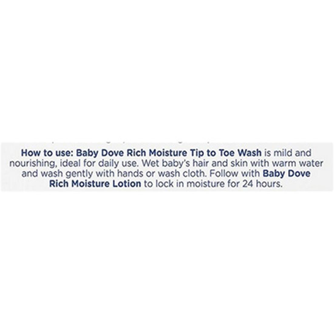 Baby Dove Tip to Toe Wash, Rich Moisture 13 oz (Pack of 3)