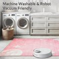 thumbnail image 5 of ODIKA 4'x6' Machine Washable Non-Slip Area Rug, Celestial Dreamscape Textured For Trendy Space Transformation High Traffic Rug, Pink, 127225, 5 of 7