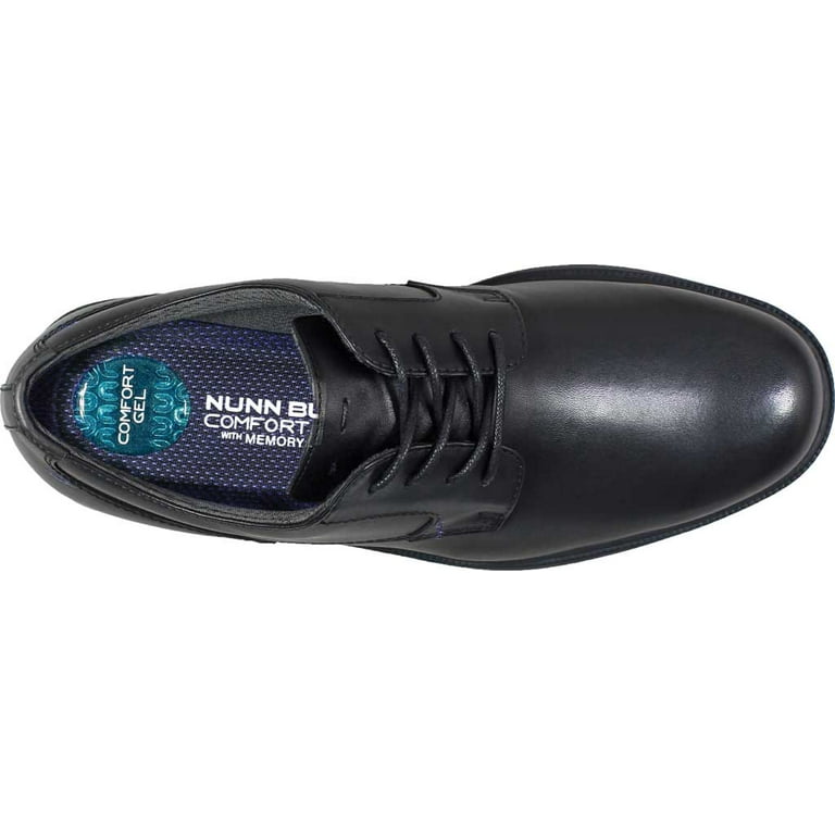 Men s Nunn Bush Marvin Street Plain Toe Derby Shoe Black Leather