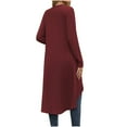 thumbnail image 5 of Usmixi 2023 Trench Coat for Women Winter Sweater Cardigan for Women Casual Solid Open Front Button Loose Knit Sweater Coat Fall Lightweight Loose Long Sleeve Pocket Long Outwear Weekly, 5 of 5