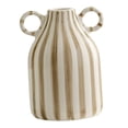 thumbnail image 3 of jifeng Decorative Flower Vase Ceramic Vase with Handle for Farmhouse Party Tabletop brown, 3 of 9