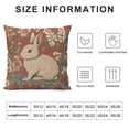 thumbnail image 5 of Patifu   Couch Pillow Covers  Tapestry Throw Pillow Cover for Living Room Medieval Rabbit Decorative French Country Sofa Pillow Covers Soft Cotton Jacquard Woven 22x22in, 5 of 5