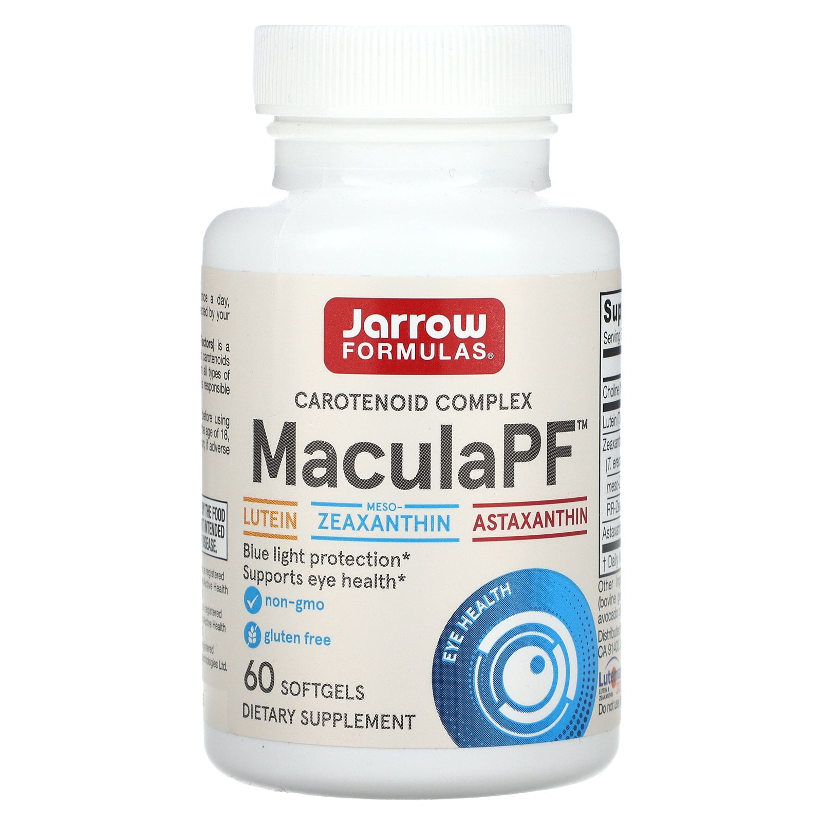Jarrow Formulas, Inc. Carotenoid Complex Maculapf 60 Sgels