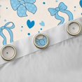 thumbnail image 4 of Manfei Ribbon Bow Tie Curtains Pack of 2 (42x84 Each),Princess Bowknot Curtains Blackout,Blue Beige Loves Bedroom Curtains,Lightweight Room Decorative, 4 of 6