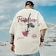 thumbnail image 2 of Camiseta con gráfico de letras góticas y rosas de verano para hombre, camiseta de algodón de manga corta a la moda de hip hop, camisetas con estampado de ropa urbana Y2K de gran tamaño, 2 of 5