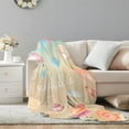 thumbnail image 2 of Ocean Life Sea-Shells Throw Blanket Soft Flannel Fleece Velvet Plush Throws Fuzzy Warm Cozy Soft Bedding Blankets Anti-Pilling Kids 40" x 50", 2 of 6