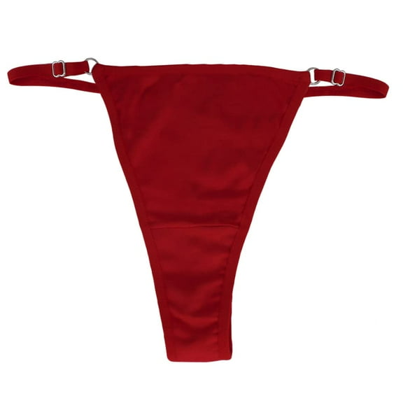 Ebsem Woman Lingerie Sexy Adjustable Thong G-String Panty Women's Hipster Bikini Underwear Panties Briefs Lingerie (Red)