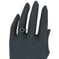 thumbnail image 2 of Black Diamond Halo Ring 1 CT TW 14K White Gold, 2 of 5
