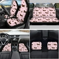 thumbnail image 2 of Yuyamidu Dachshund Car Seat Covers Full Set Dog Paw Car Floor Mats Steering Wheel Cover Cute Safe Belt Pads Pink Handbrake Cover Cup Holders, Set of 15, 2 of 6