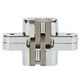 thumbnail image 1 of Zinc Alloy Hidden Hinges Invisible Concealed Cross Door Hinge Bearing Silver (L), 1 of 8