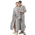 thumbnail image 2 of Gaexia Womens Robe Extra Long Flannel Bathrobe for Cozy Nightgown with Deep Pockets Soft Fabric Elegant Kimono Style Home Wear, 2 of 5