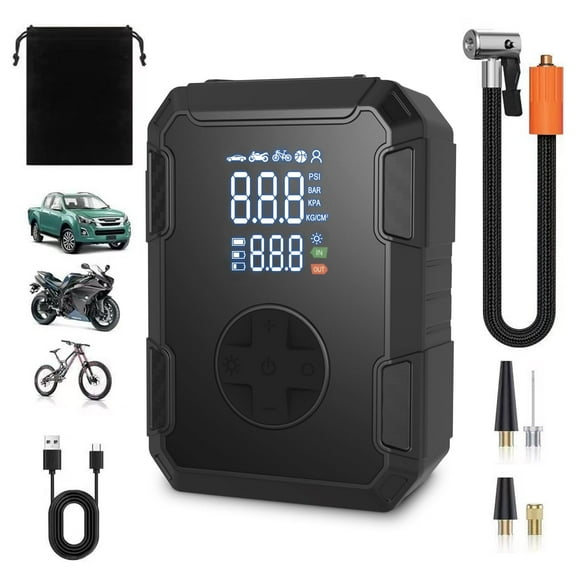Cordless Tire Inflator,150PSI Digital Pressure Gauge 5 Modes Auto-Shutoff 20000mAh 4X Faster with LED Digital Pressure Air Compressor for Car Tires,Bikes,Balls,Motorcycles